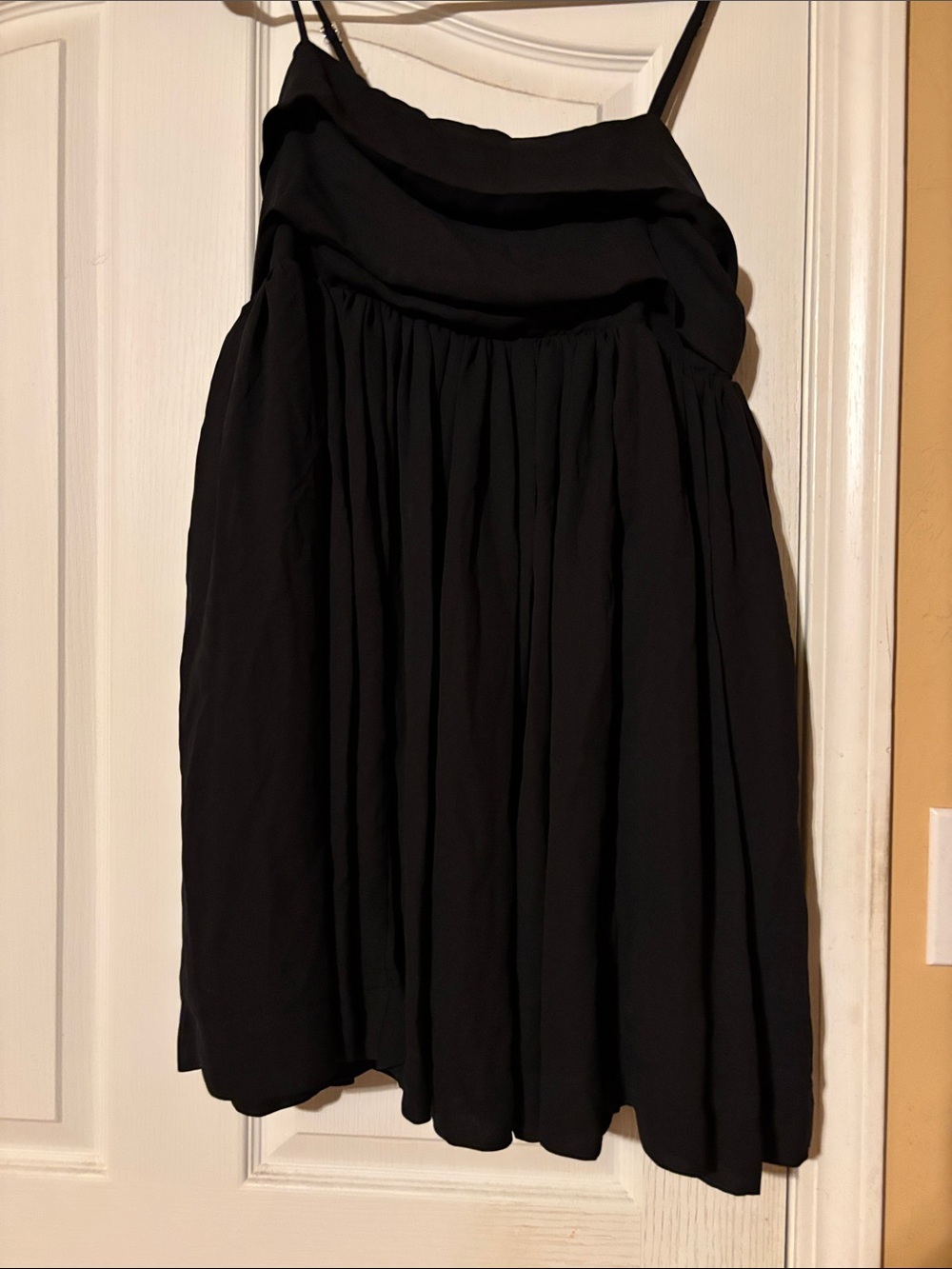 Forever 21 Black Flowing mini dress with Gathered Waist